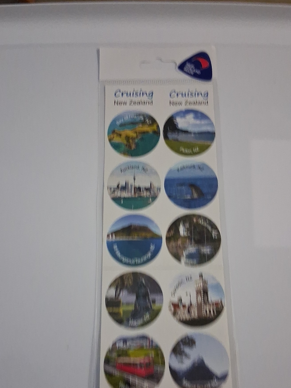 Cruising New Zealand Sticker Sheet - Scenic Round Stickers